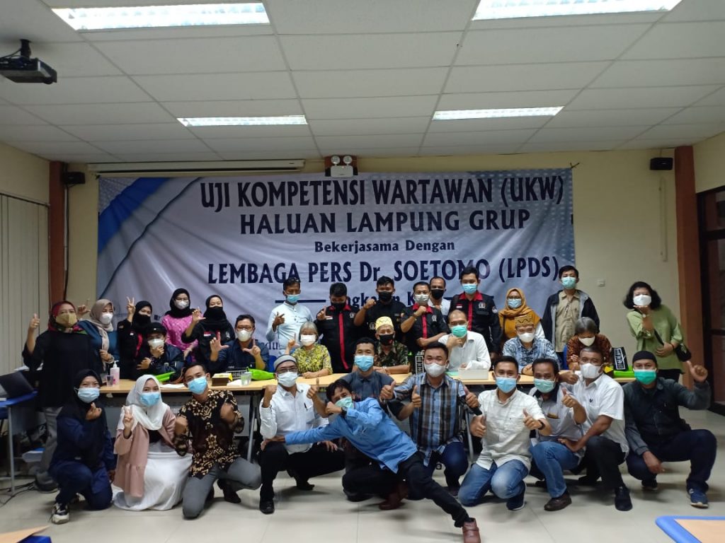 LPDS Menyelenggarakan UKW untuk jadi Wartawan Haluan Lampung Grup