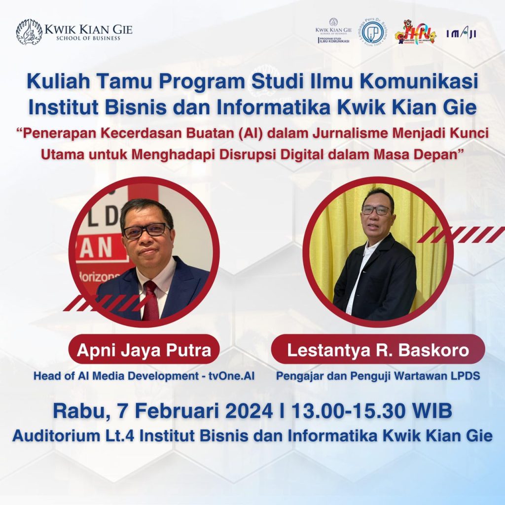 LPDS Bahas Kecerdasan Buatan di Institut Bisnis dan Informatika Kwik Kian Gie