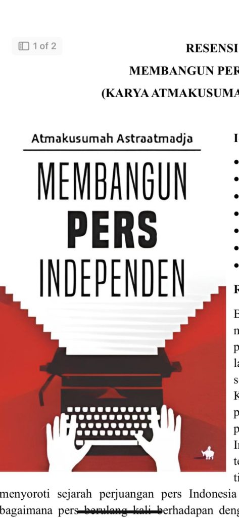 Resensi Buku: Atmakusumah Membangun Pers